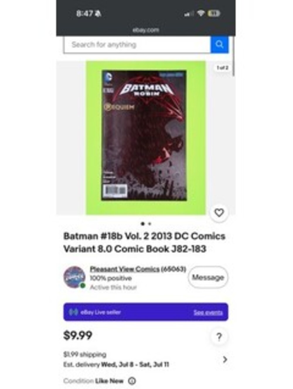 Batman #18b Vol. 2 2013 DC Comics Variant 8.0 Comic Book J82-183